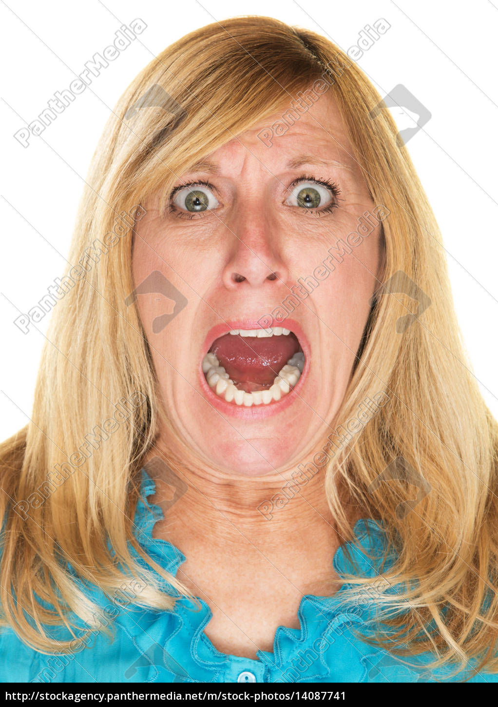 image of screaming woman