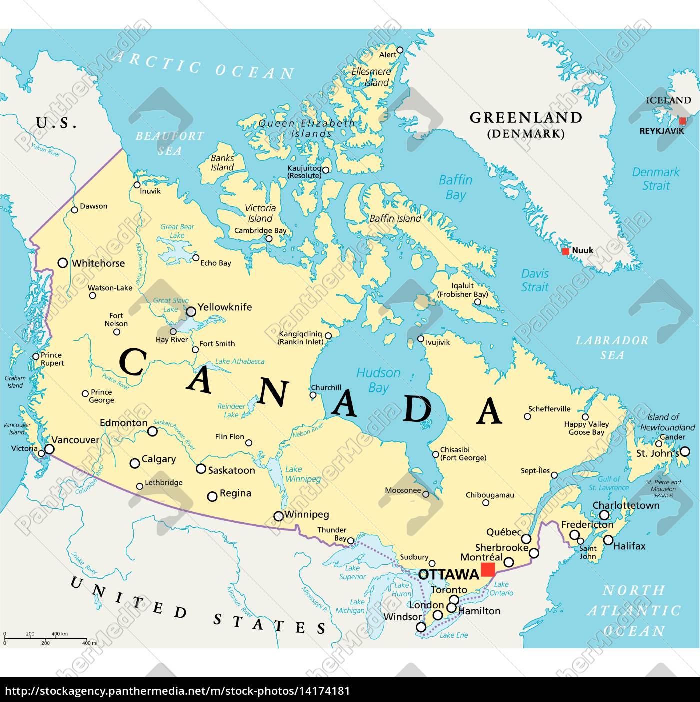 Canada Political Map - Royalty free image - #14174181 | PantherMedia