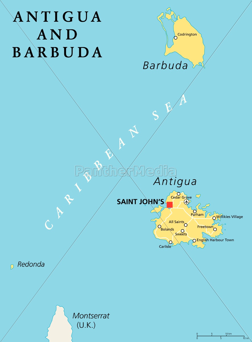 Antigua And Barbuda Map Coloring Pages - Learny Kids