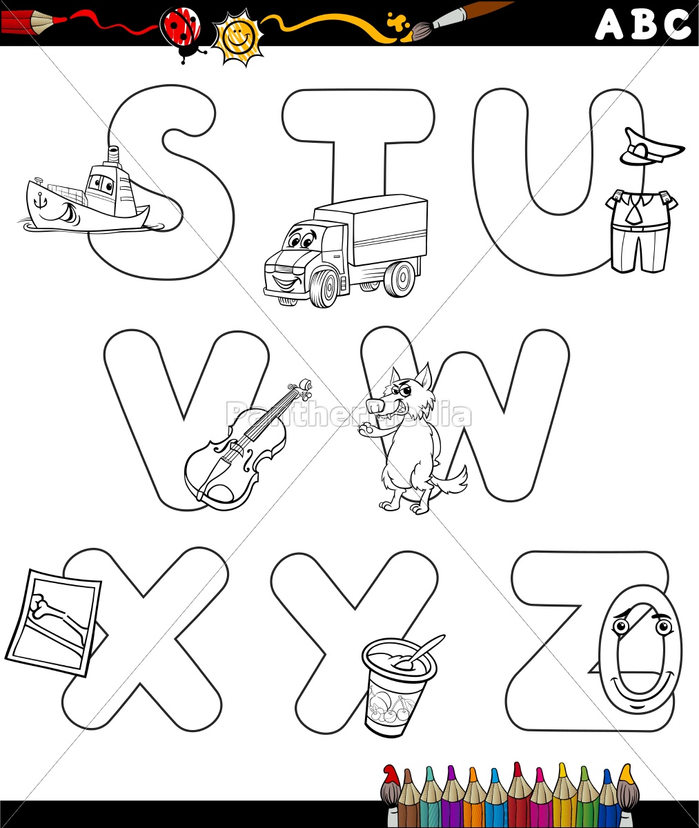 97 Cartoon Alphabet Coloring Pages Pictures