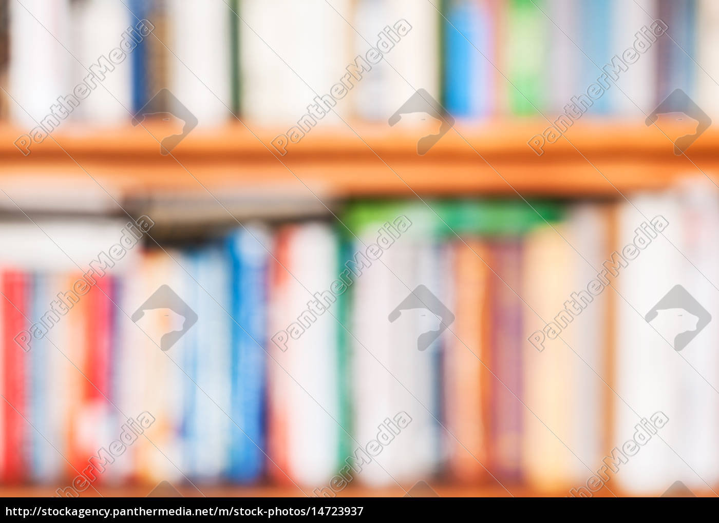 Blurred Background From Books On Bookshelf Royalty Free Image Panthermedia Stock Agency