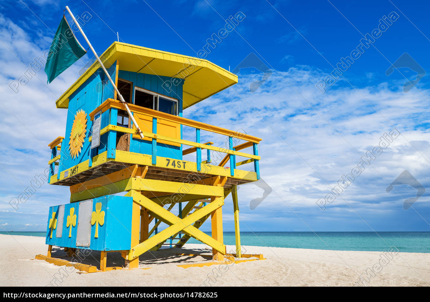 Lifeguard Tower Miami Beach Florida Stock Photo Panthermedia Stock Agency