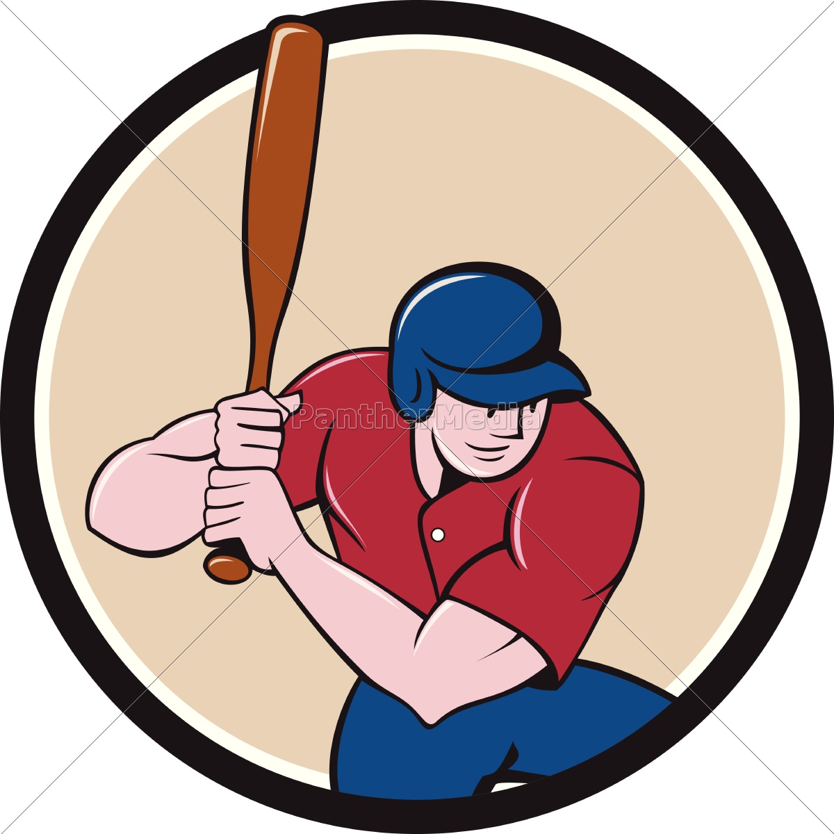 Baseball Player Batting Cartoon