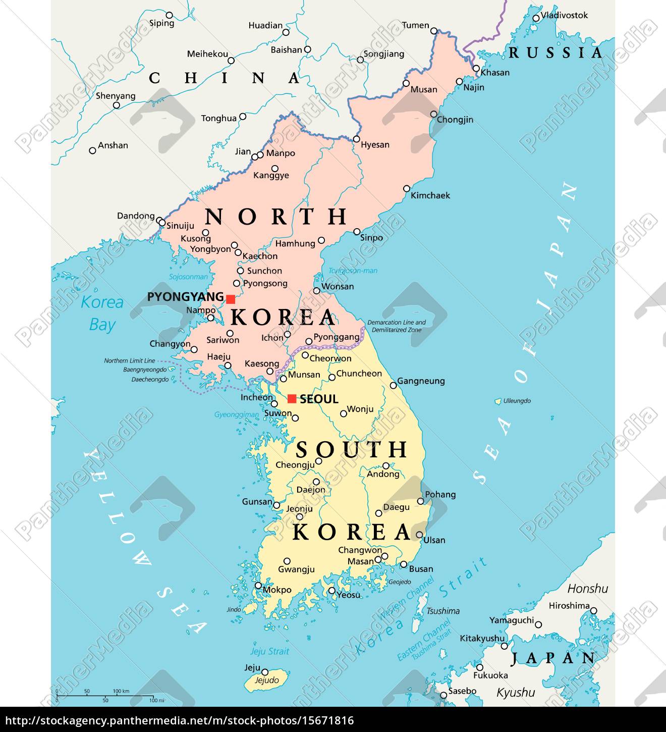 North Korea And South Korea Map | Zip Code Map