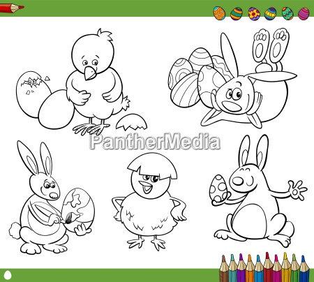 Easter Cartoons Coloring Book Stock Photo 16037935 Panthermedia Stock Agency