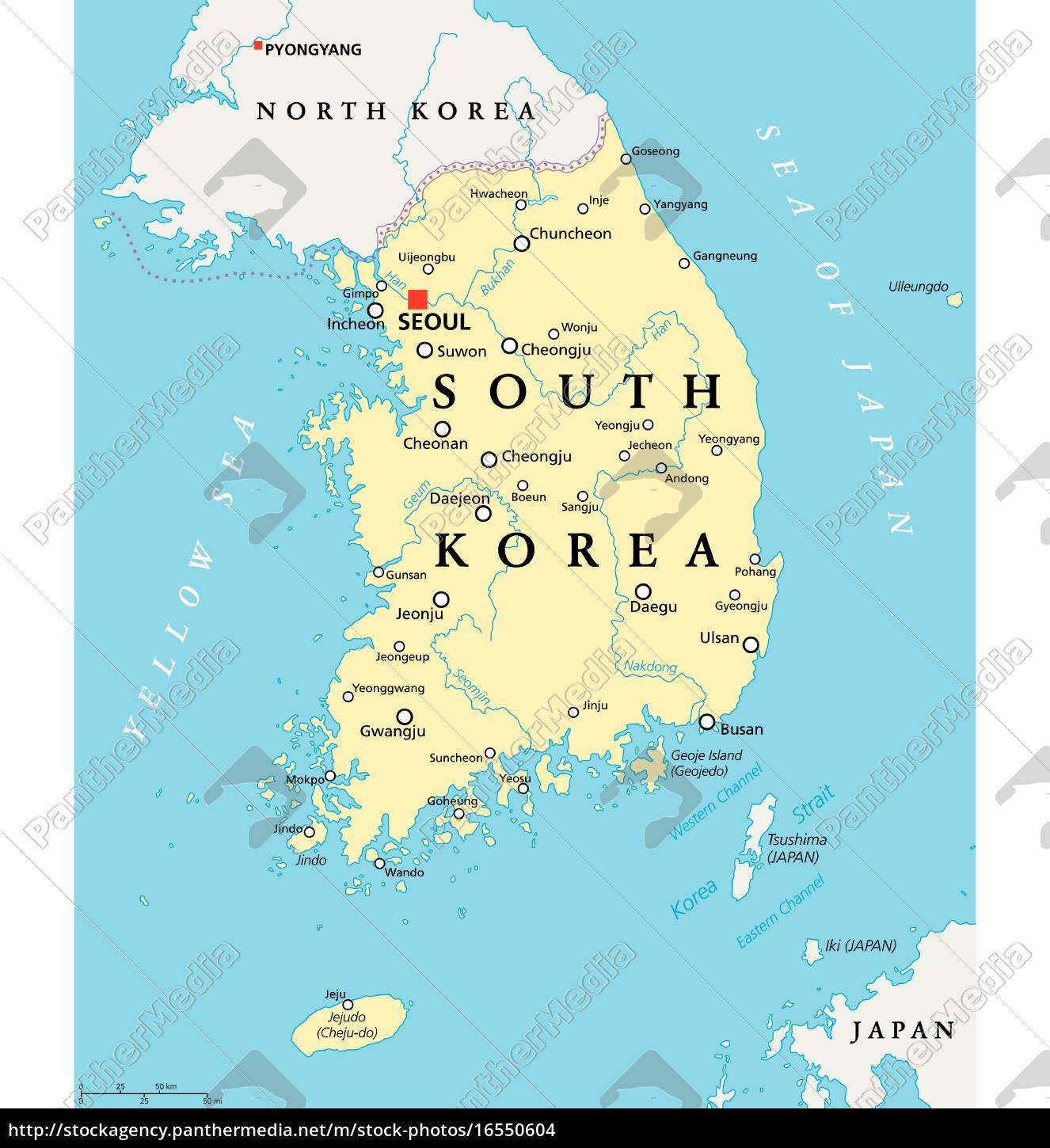 map of seoul south korea South Korea Political Map Royalty Free Photo 16550604 map of seoul south korea