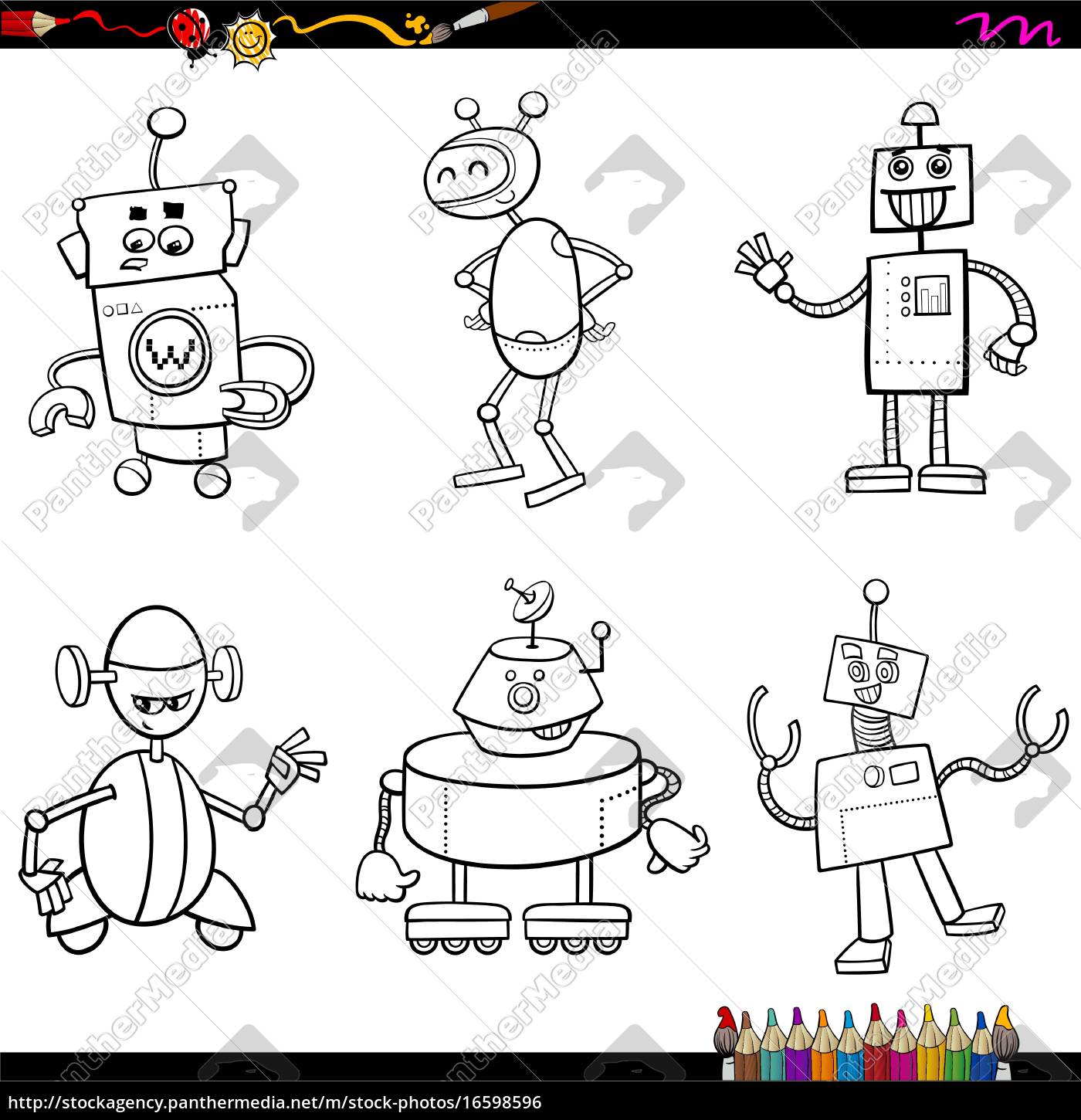 40 Coloring Book Robot Picture HD