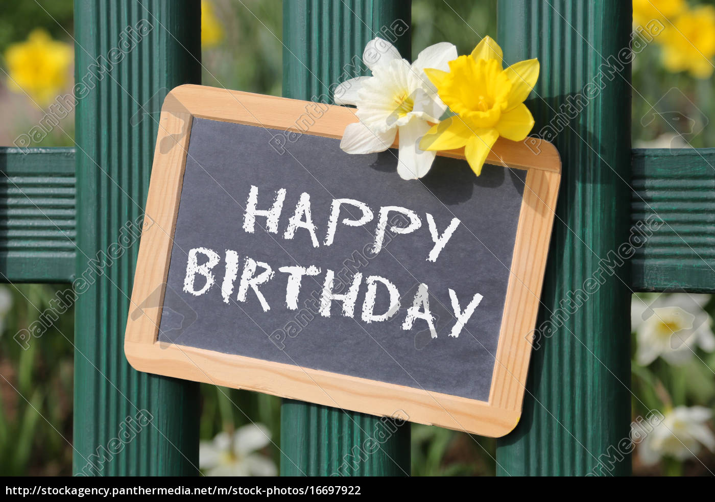 Happy Birthday Birthday Card Birthday Card Garden With Royalty Free Image Panthermedia Stock Agency