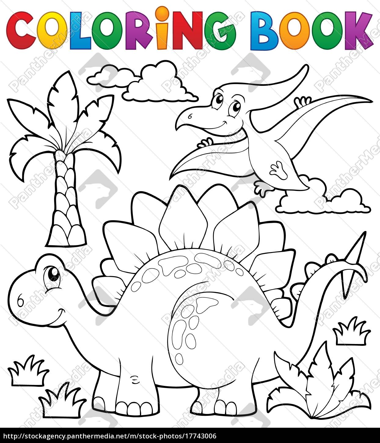 Download Coloring Book Dinosaur Theme 1 Stock Image 17743006 Panthermedia Stock Agency