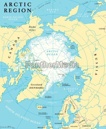 kort over arktis Arctic Region Map Stock Photo 17795831 Panthermedia Stock Agency kort over arktis