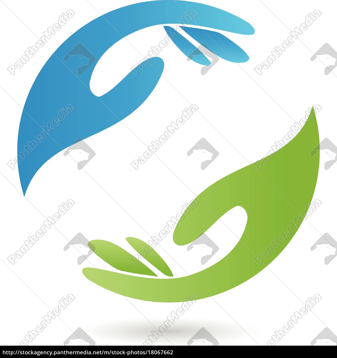 Two Hands Logo Occupational Therapy Pastoral Care Royalty Free