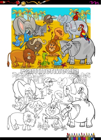 Download Safari Animals Coloring Book Stock Image 18186122 Panthermedia Stock Agency