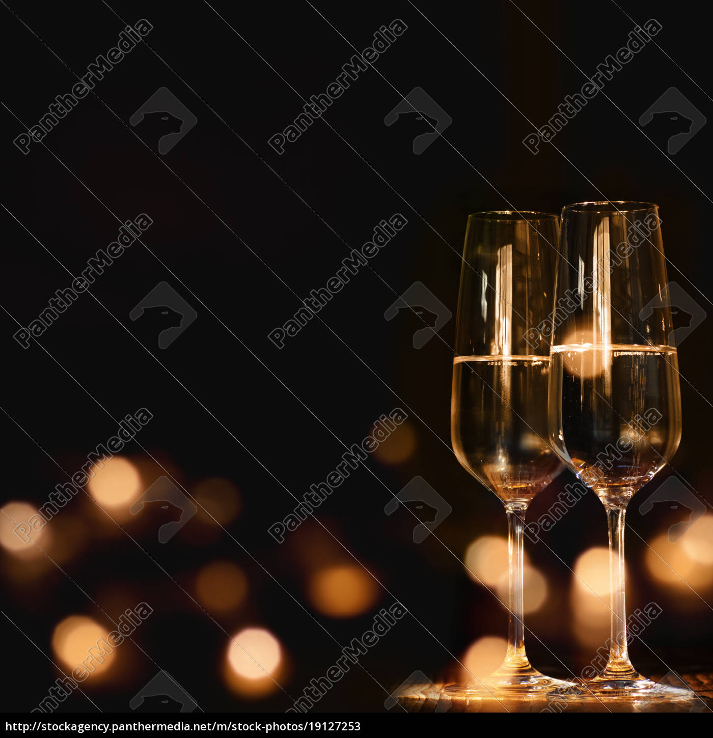 festive champagne glasses