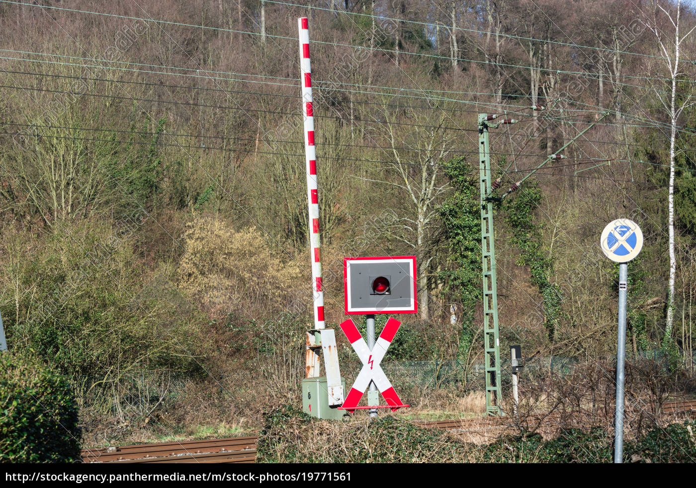 Railway Barrier At The Level Crossing Stock Photo Panthermedia Stock Agency