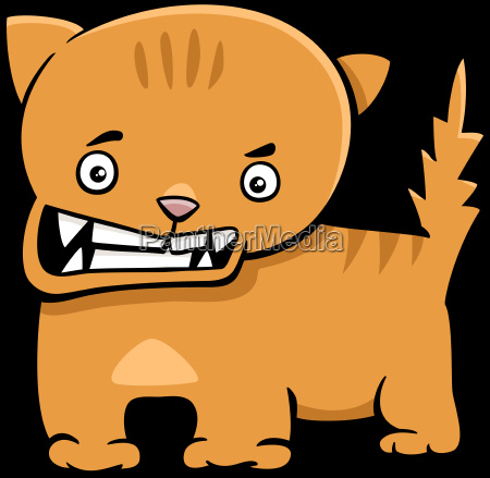 angry kitten cartoon character - Stock Photo #19841981 | PantherMedia Stock  Agency