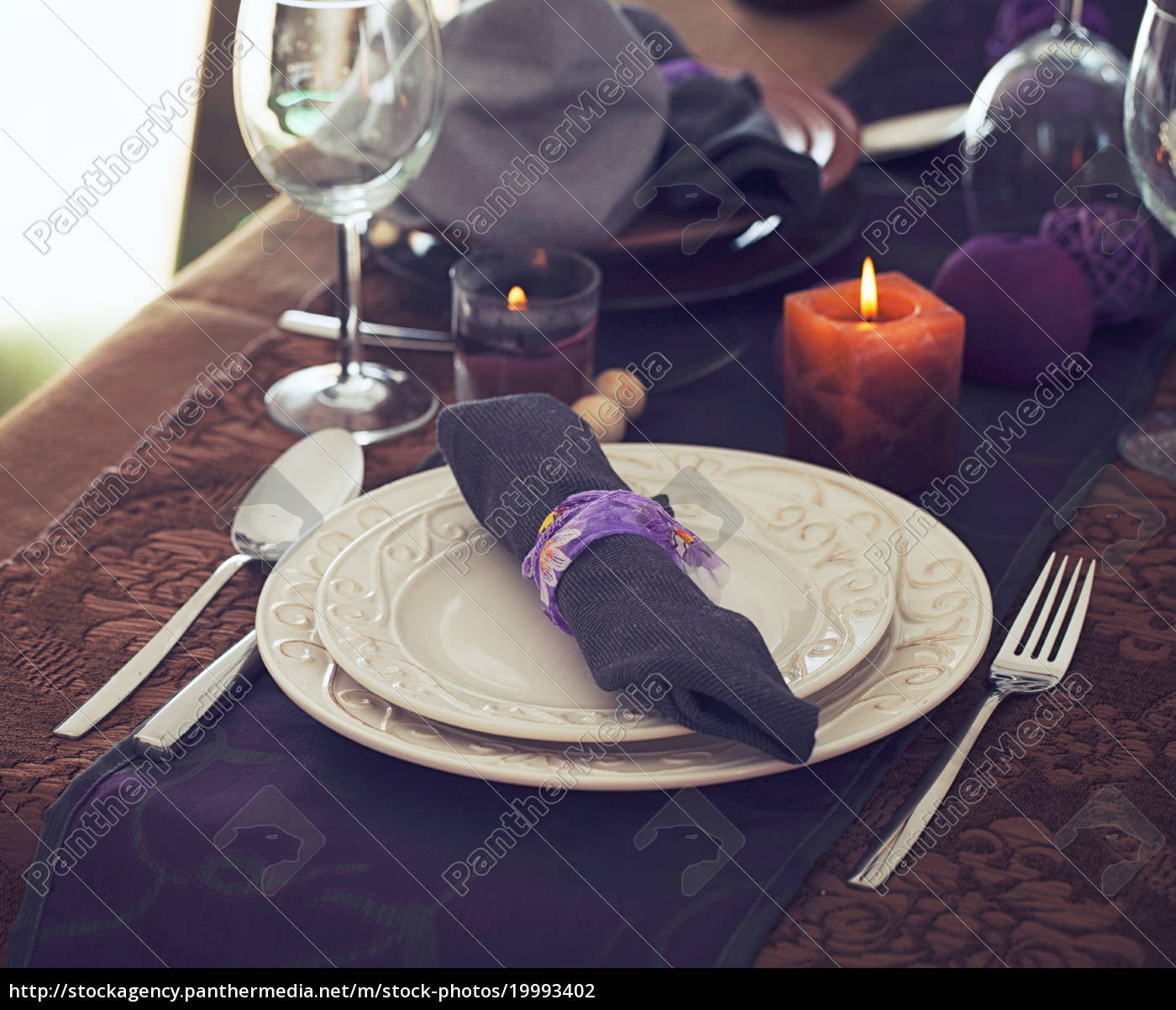 Table Setting For Dinner Stock Image 19993402 Panthermedia Stock Agency