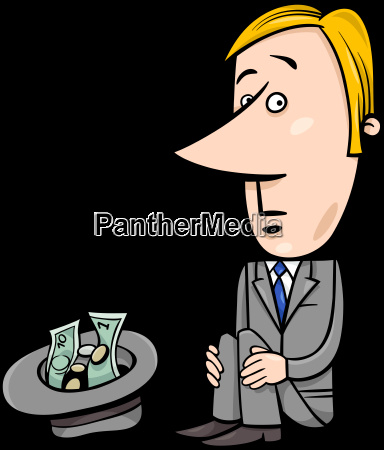 businessman beggar cartoon - Royalty free photo #20051664 | PantherMedia  Stock Agency