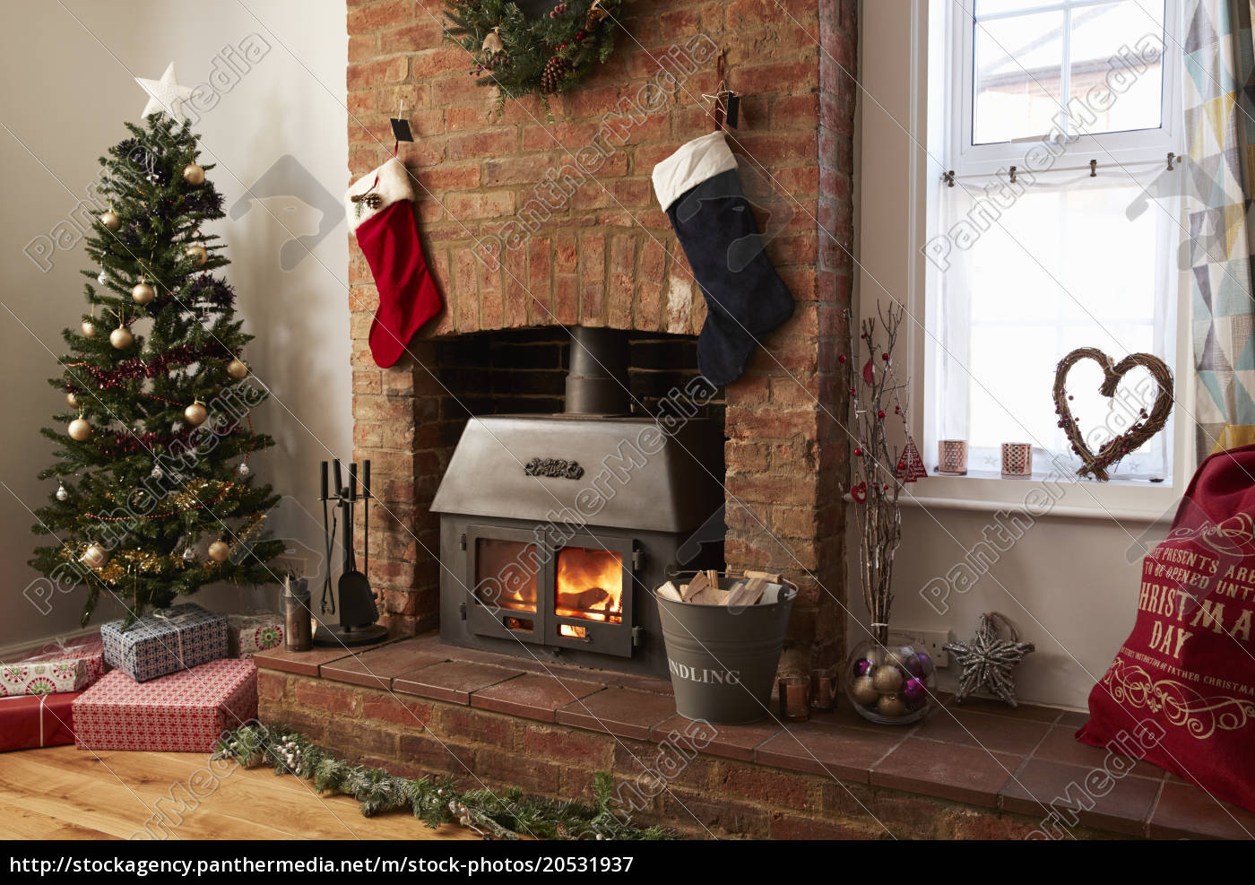 Royalty Free Image 20531937 Interior View Of Lounge Decorated For Christmas