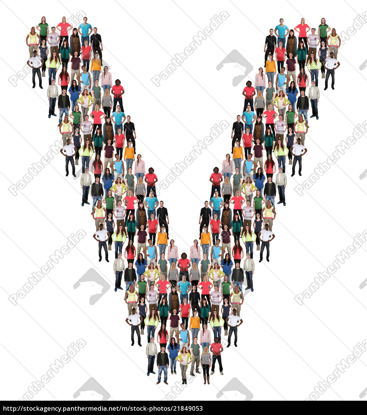 Letter V Alphabet People People People Group People Stock Photo 21849053 Panthermedia Stock Agency