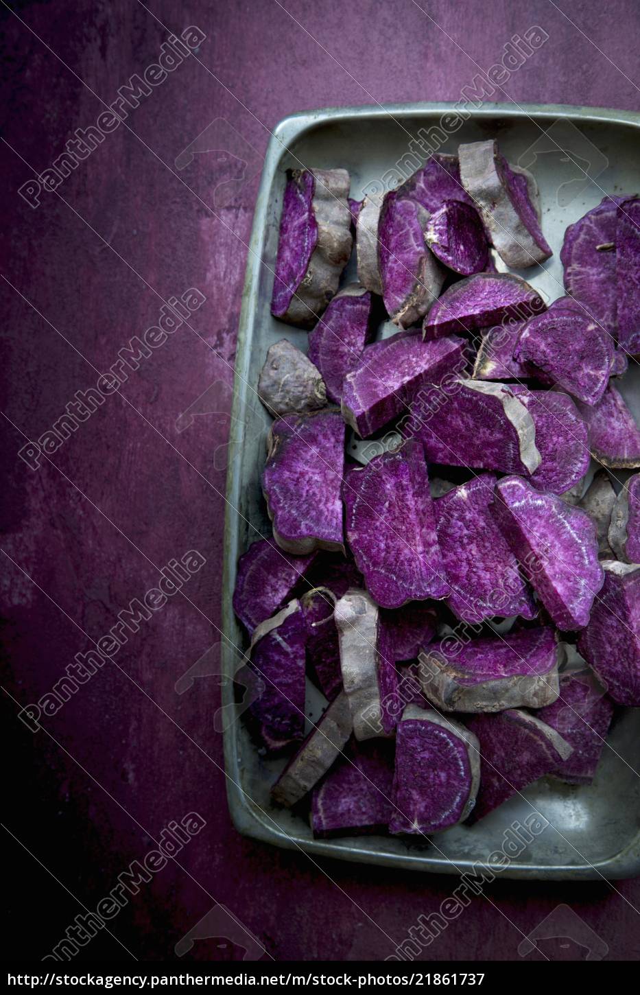 Purple Sweet Potato Sweet Potato Purple Food Violet Stock Photo