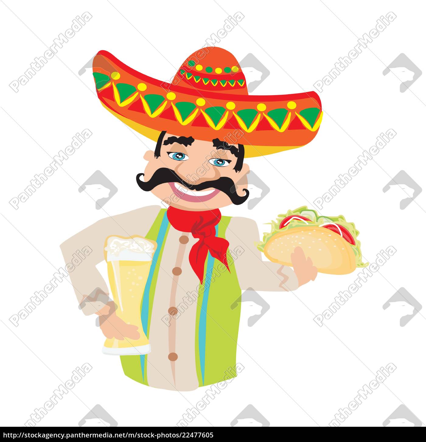 mexican guy with mustache cartoon