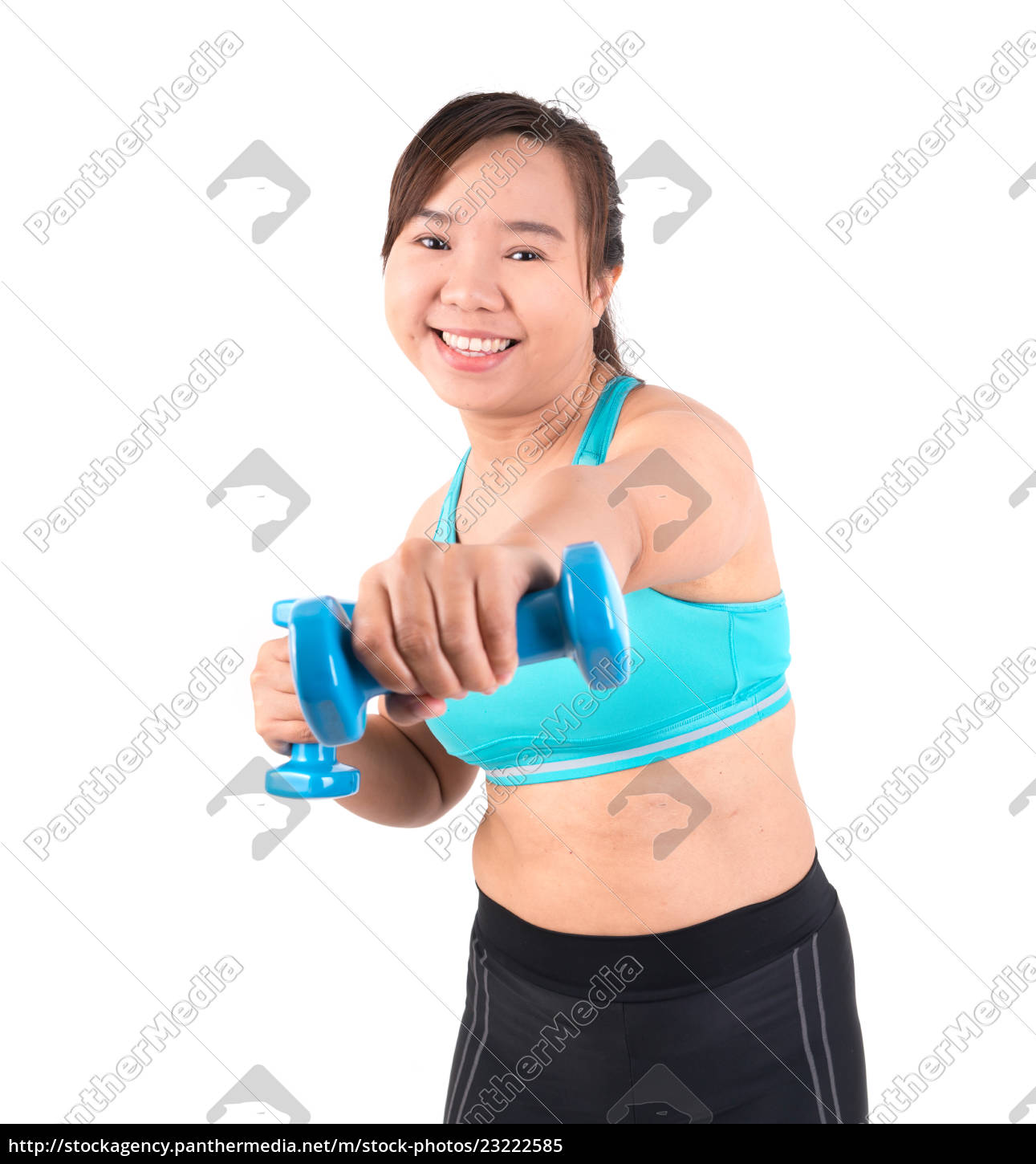 Asian Chubby Woman Exercise Stock Photo Panthermedia Stock Agency