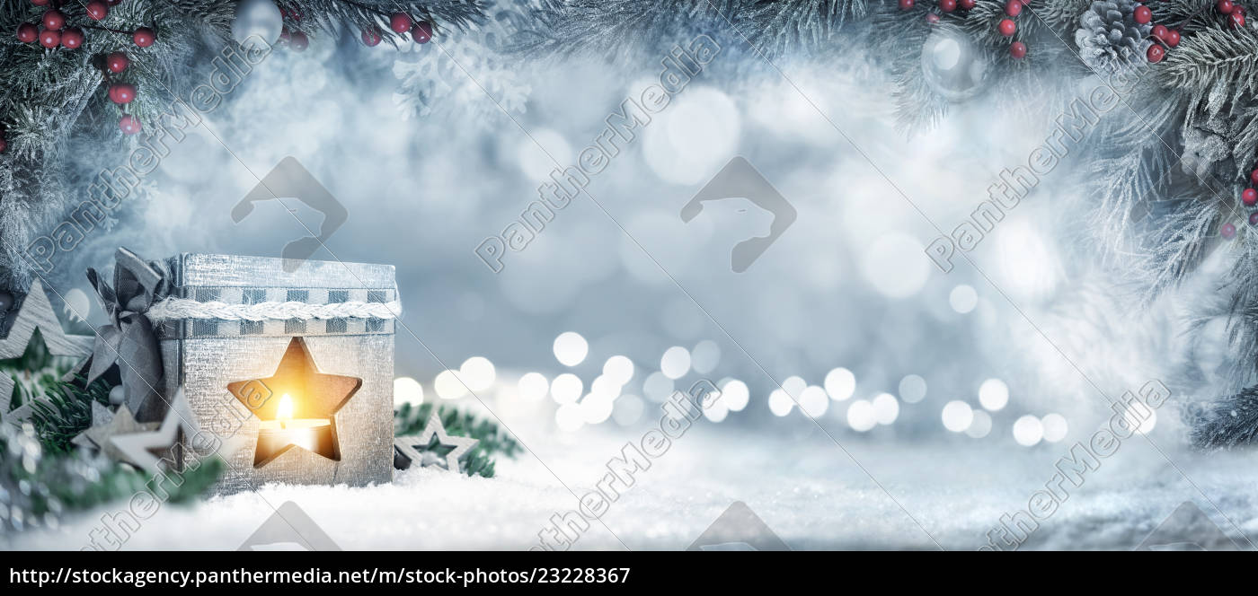 Download Christmas Background With Lantern Fir Branches And Royalty Free Image 23228367 Panthermedia Stock Agency PSD Mockup Templates