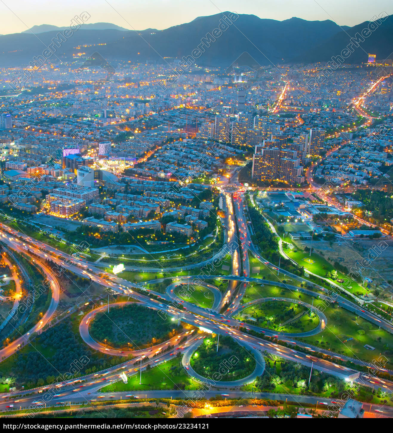 Tehran Aerial View Iran Royalty Free Image Panthermedia Stock Agency