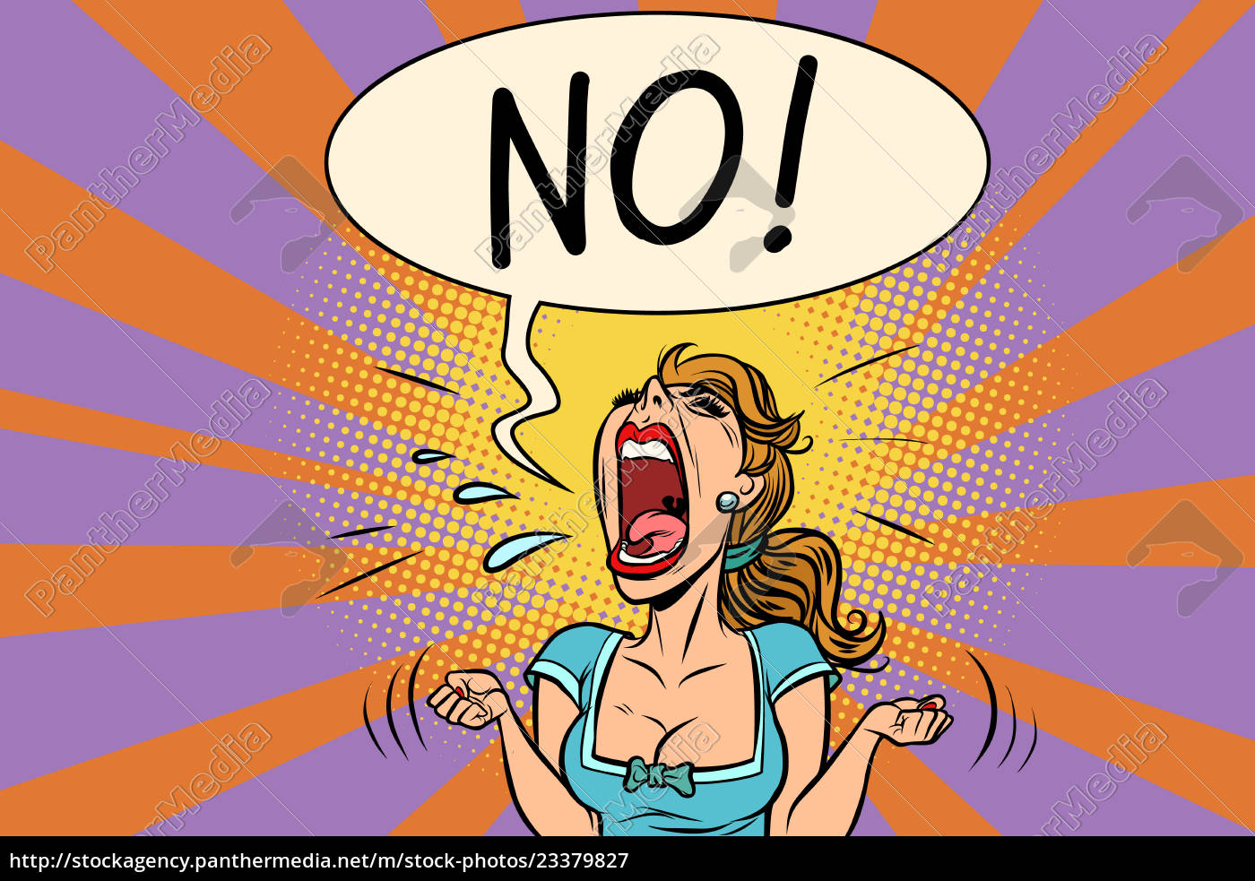 No furious screaming woman - Stock Photo - #23379827 | PantherMedia