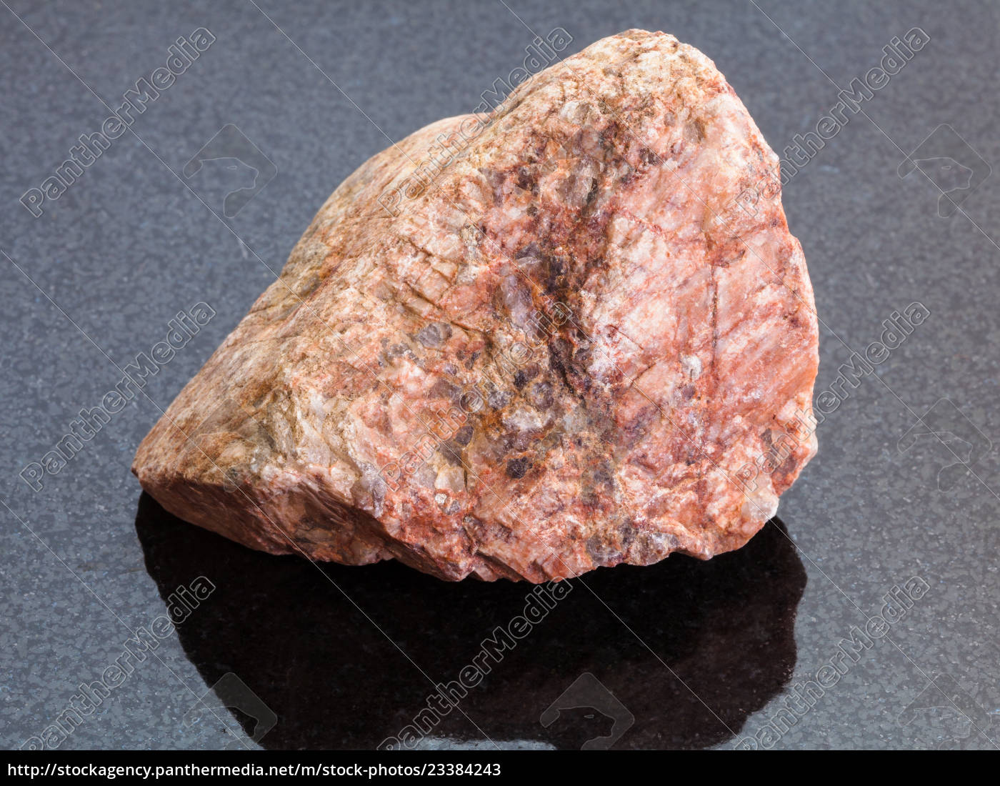 Raw Pink Granite Stone On Dark Background Stock Photo 23384243 Panthermedia Stock Agency