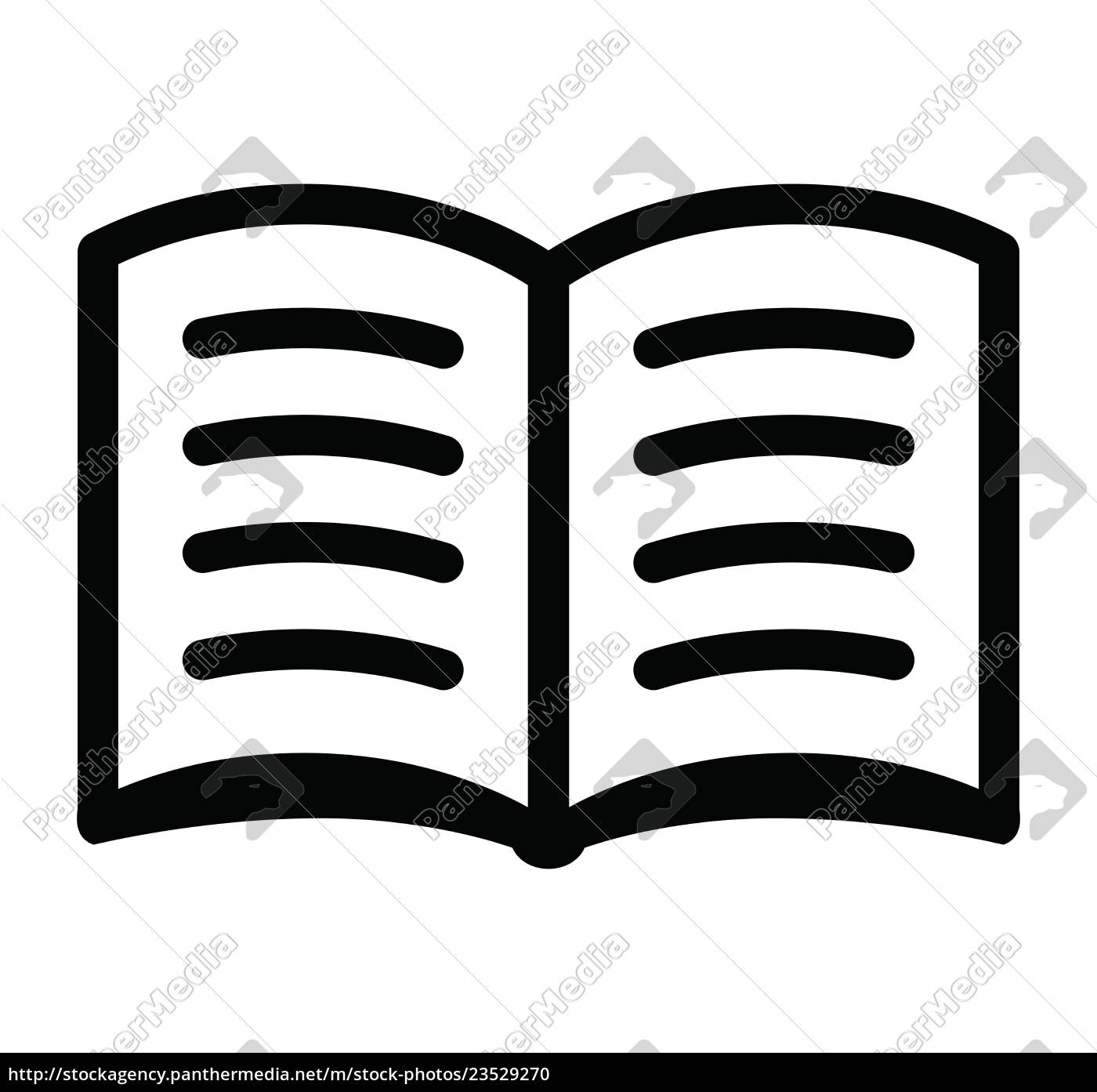 Book Icon On White Background Royalty Free Image Panthermedia Stock Agency