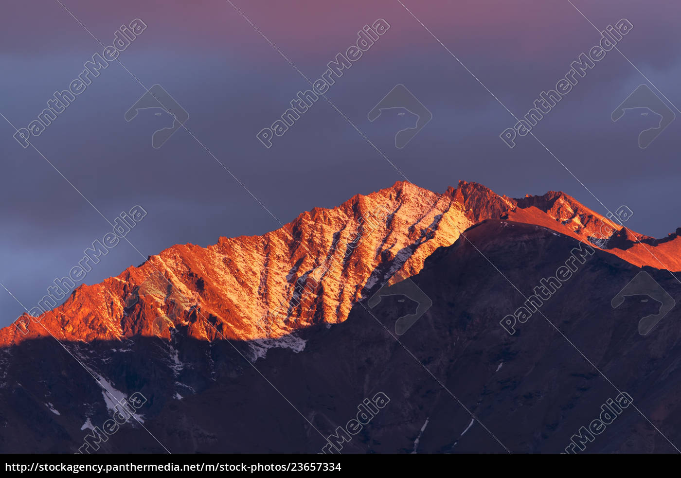 Peaks In The Brooks Range Glowing At Sunset Near The Royalty