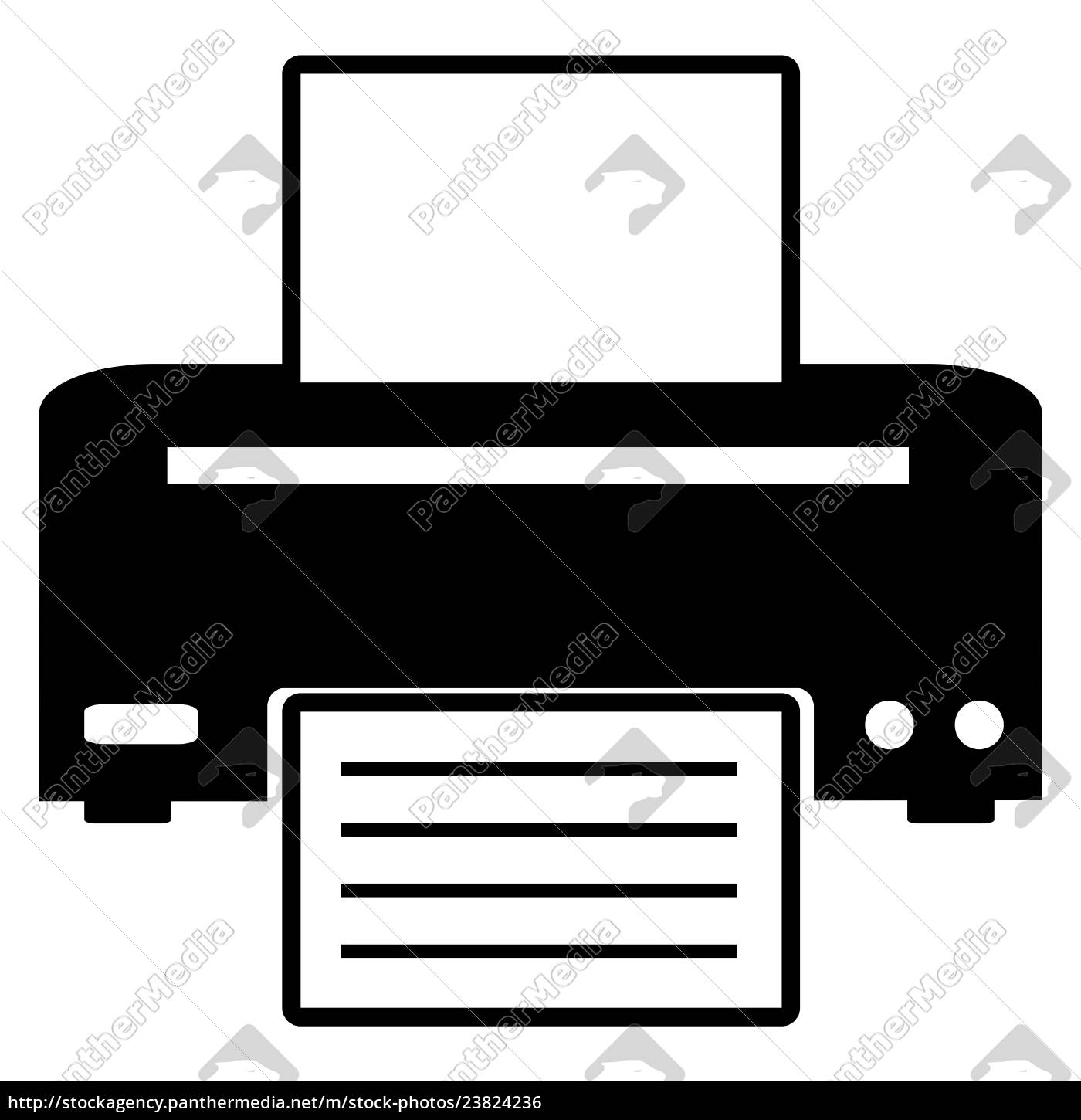 Printer Icon Isolated Royalty Free Photo Panthermedia Stock Agency