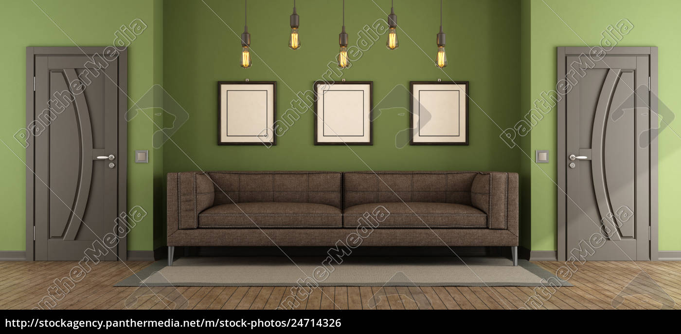 Stock Image 24714326 Modern Green And Brown Living Room