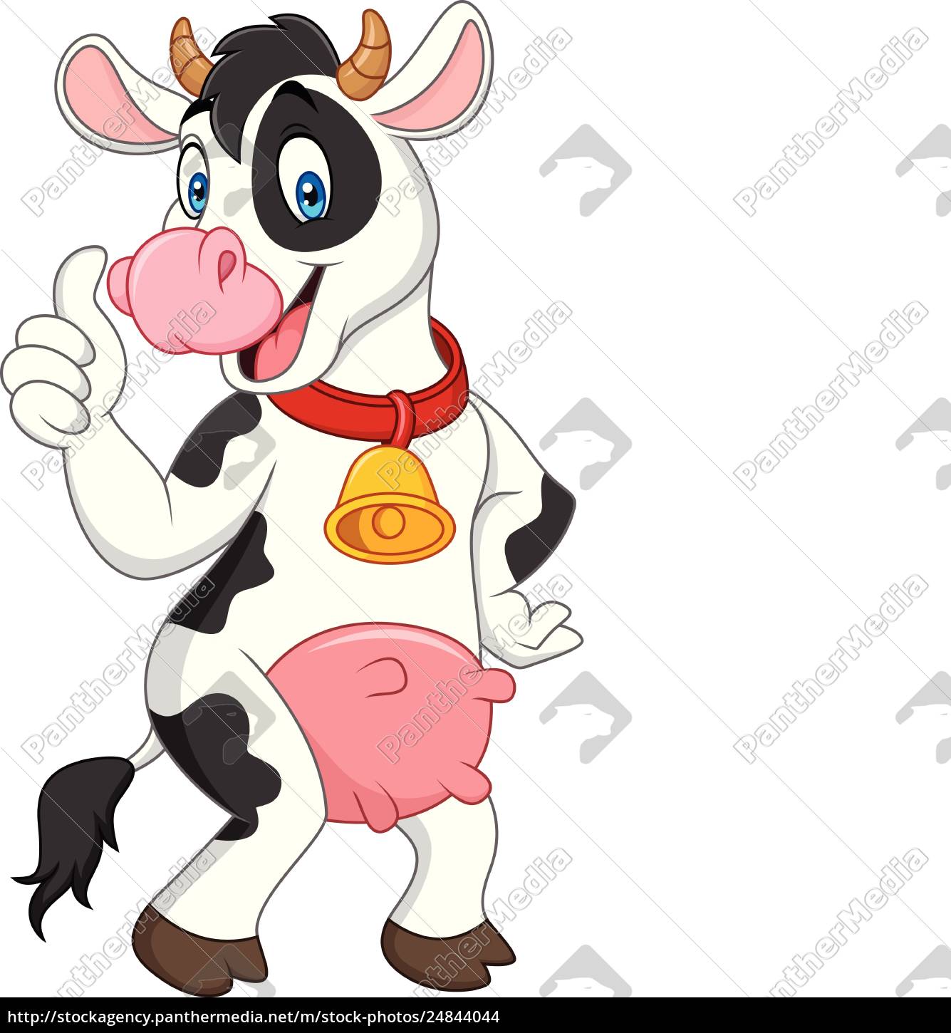 Cartoon Funny Cow Giving Thumbs Up Royalty Free Photo 24844044 Panthermedia Stock Agency