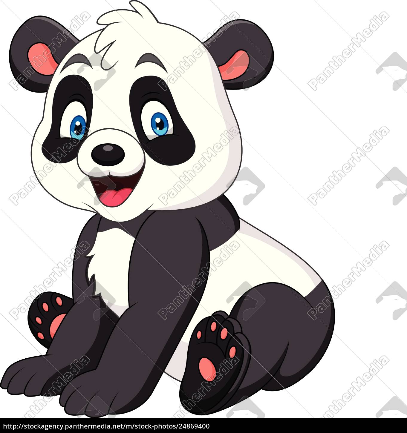 Cute Panda Cartoon Royalty Free Photo Panthermedia Stock Agency