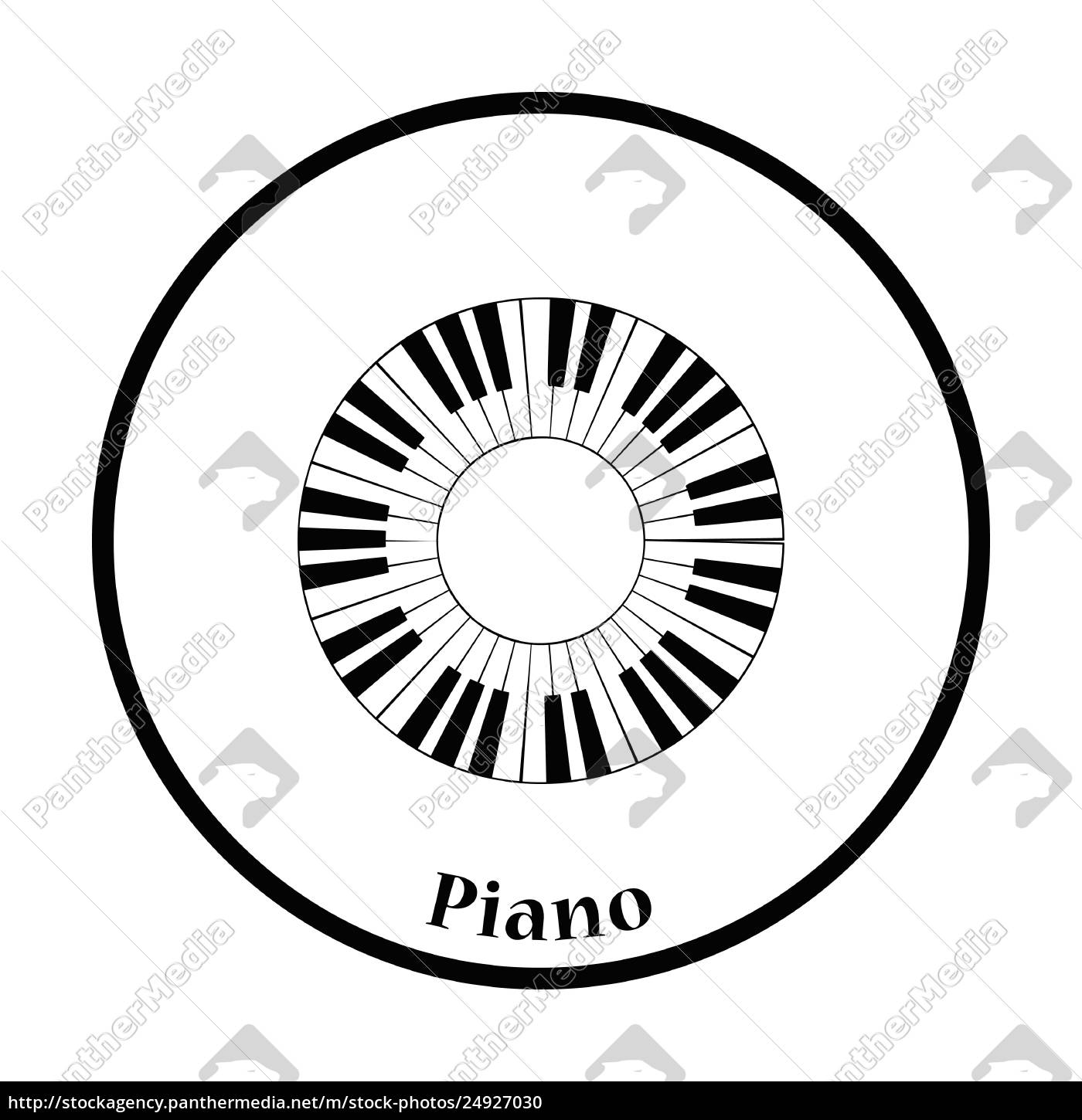 Piano Circle Keyboard Icon Royalty Free Image 24927030