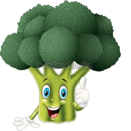 Cartoon broccoli giving thumbs up - Royalty free image #25042242 |  PantherMedia Stock Agency