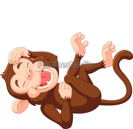 Cartoon funny monkey cartoon laughing - Royalty free photo #25077988 |  PantherMedia Stock Agency