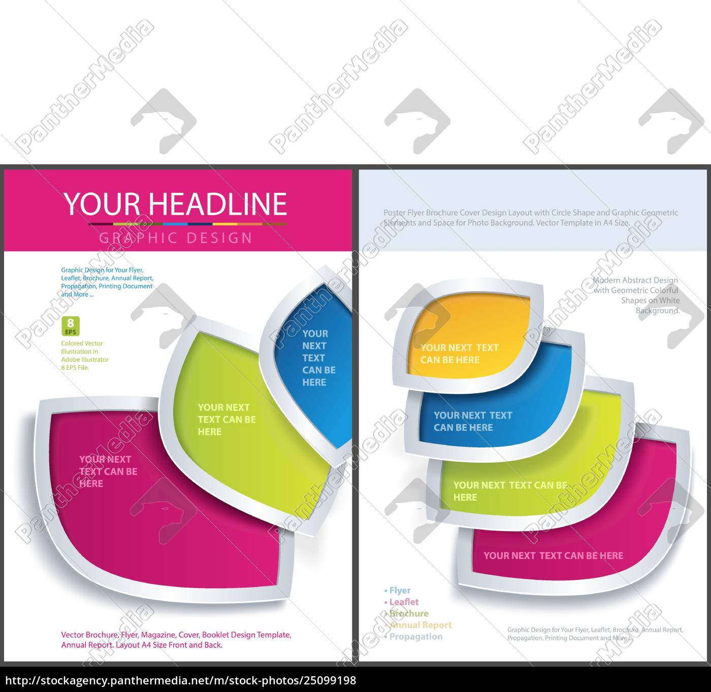 Elegant Flyer Template With Colorful Shapes Stock Image Panthermedia Stock Agency