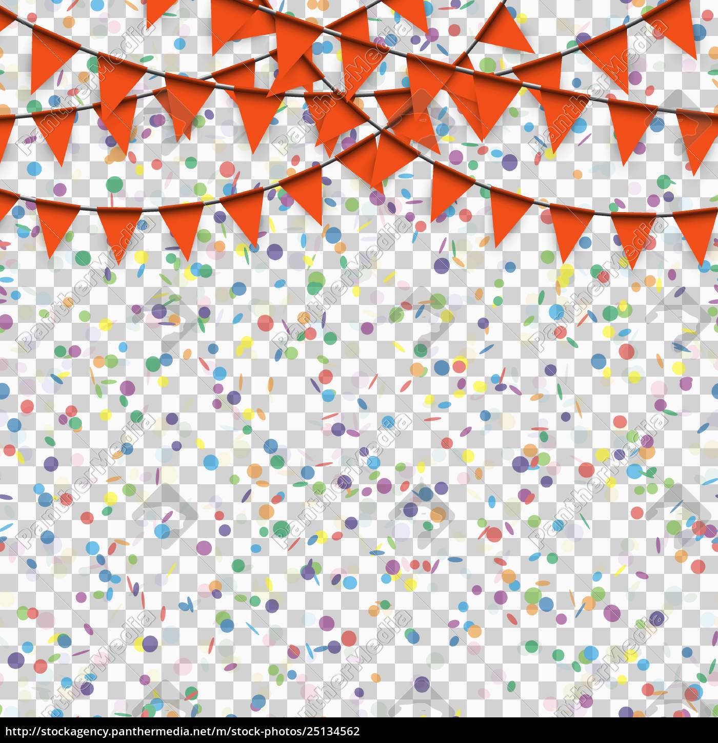 Garland And Confetti Background With Vector Stock Image Panthermedia Stock Agency