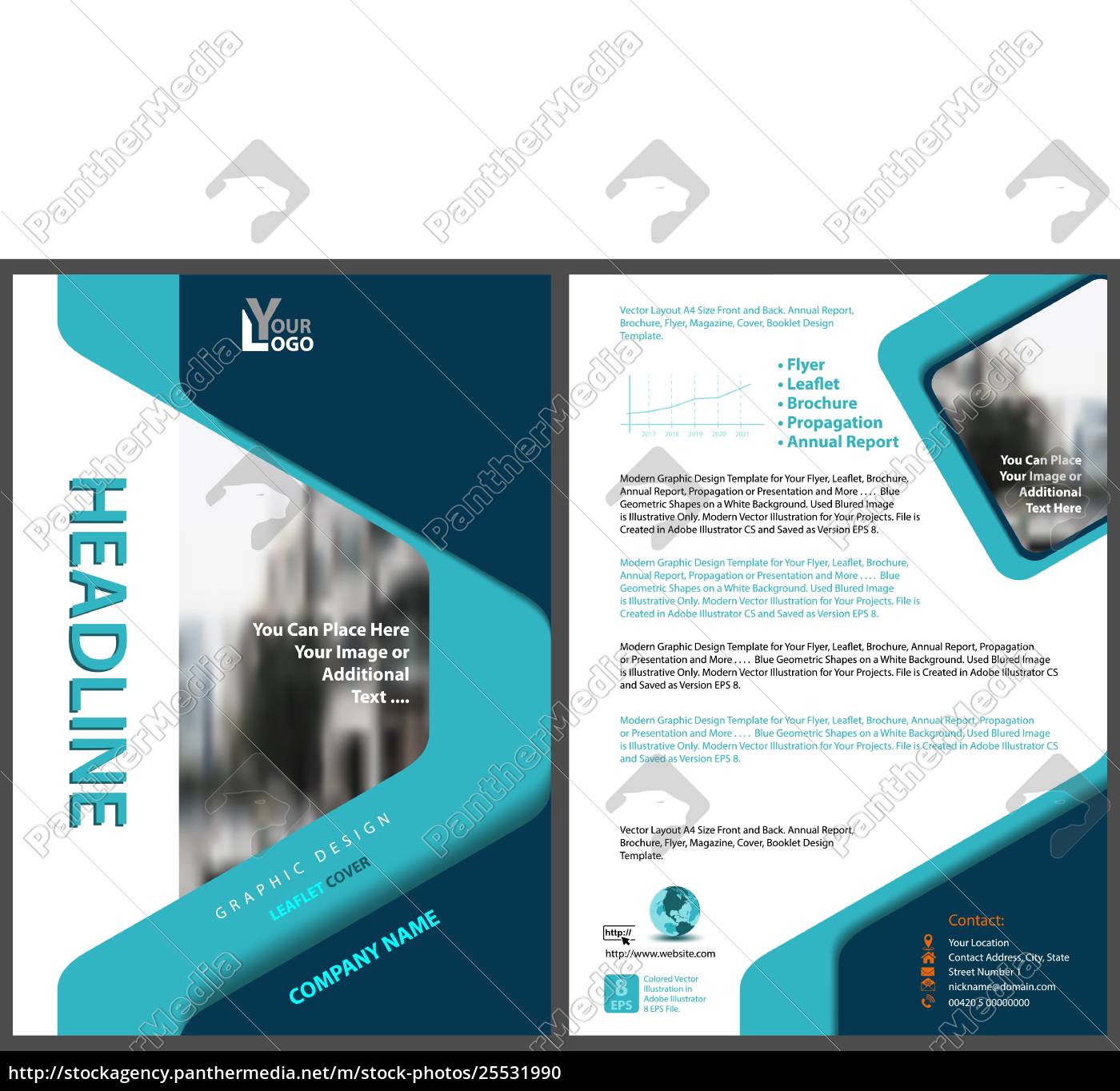 Modern Flyer Template With Geometric Design Stock Image Panthermedia Stock Agency