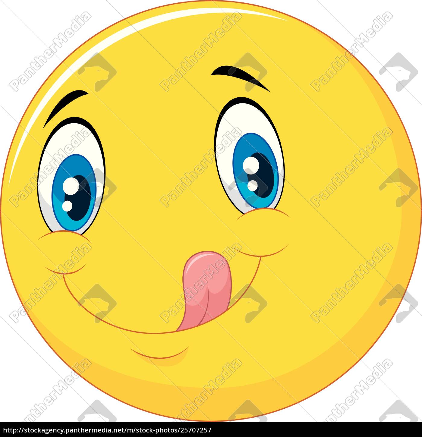 Cartoon Emoticon Delicious With Tongue Out - Stock Photo - #25707257 |  Panthermedia Stock Agency