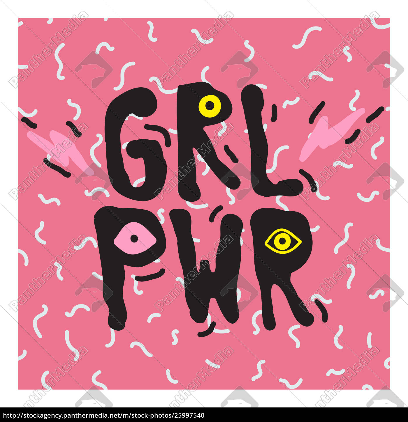 Grl Pwr Short Quote Girl Power Cute Hand Drawing Royalty Free Photo Panthermedia Stock Agency