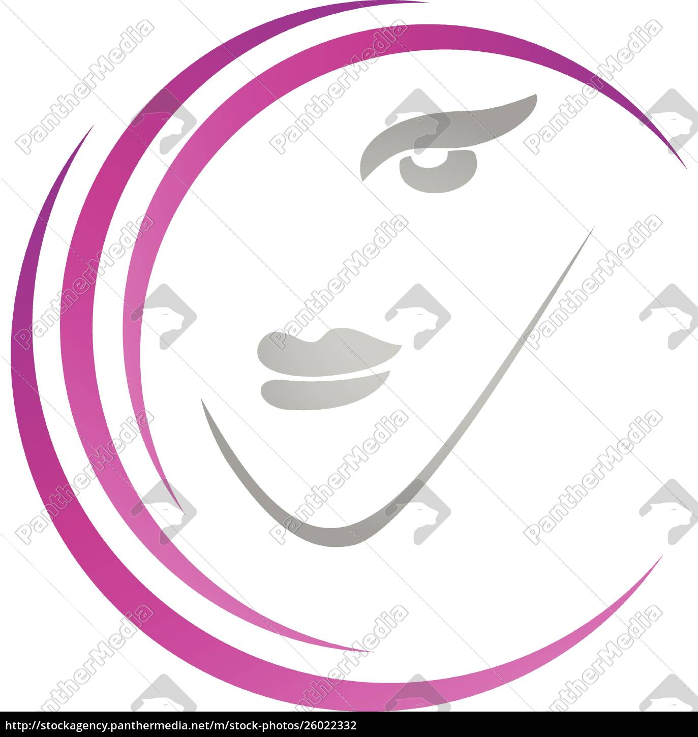 Face Hair Woman Fashion Hairdresser Logo Royalty Free Photo