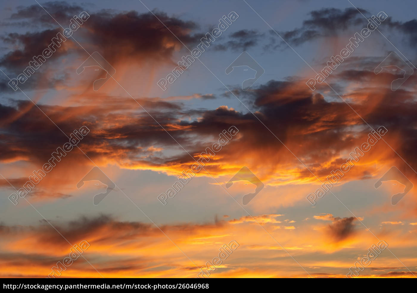 Sunset Clouds Royalty Free Photo Panthermedia Stock Agency