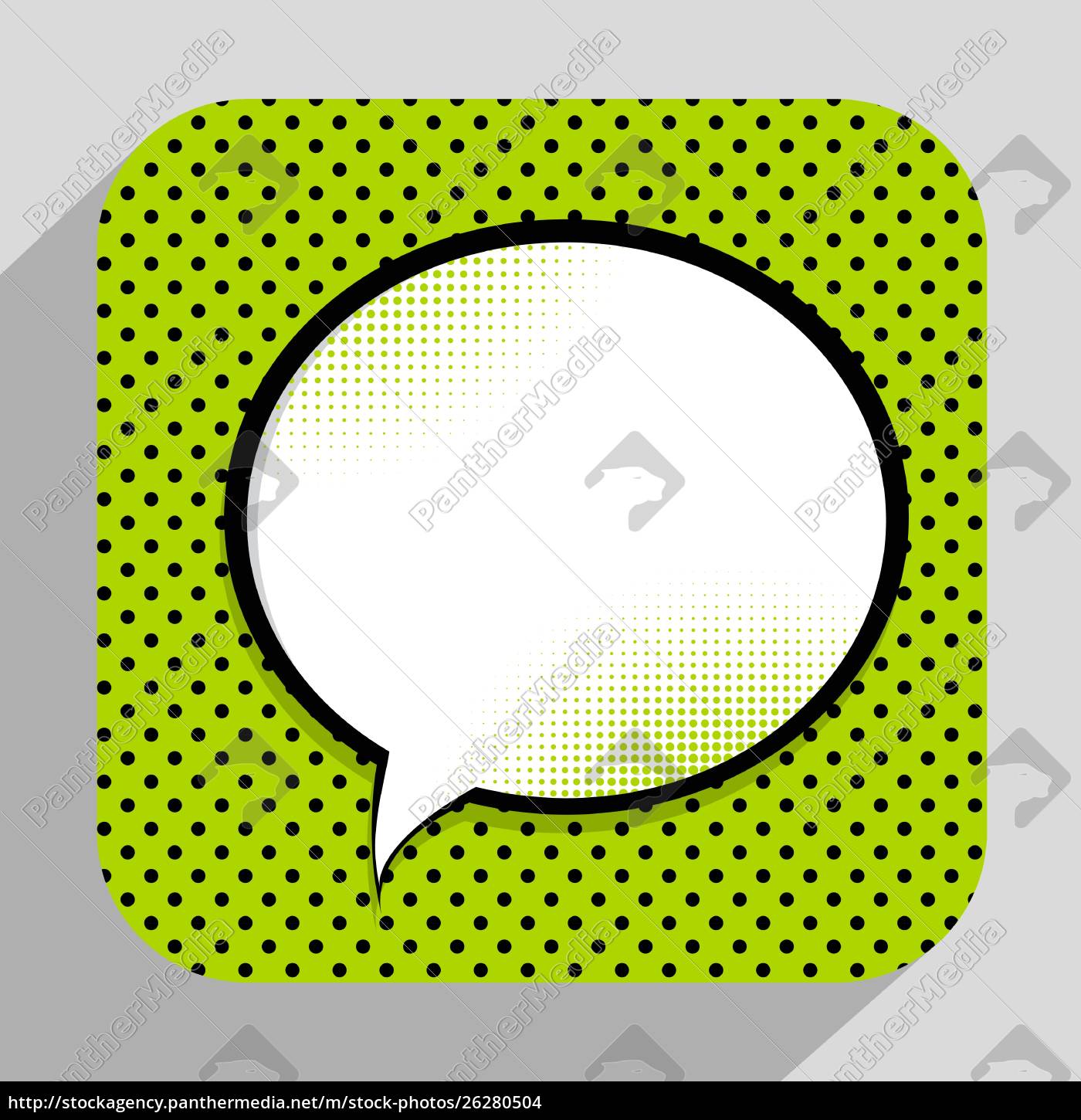 Speech Bubble Pop Art Background On Dot Background Royalty Free