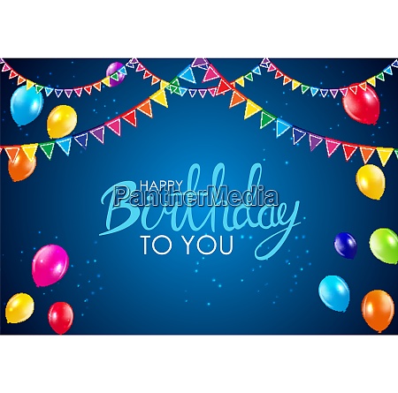 Abstract Happy Birthday Balloon Background Card Royalty Free Photo Panthermedia Stock Agency