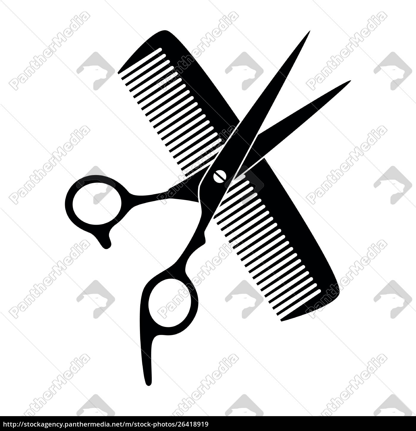 barber scissors logo