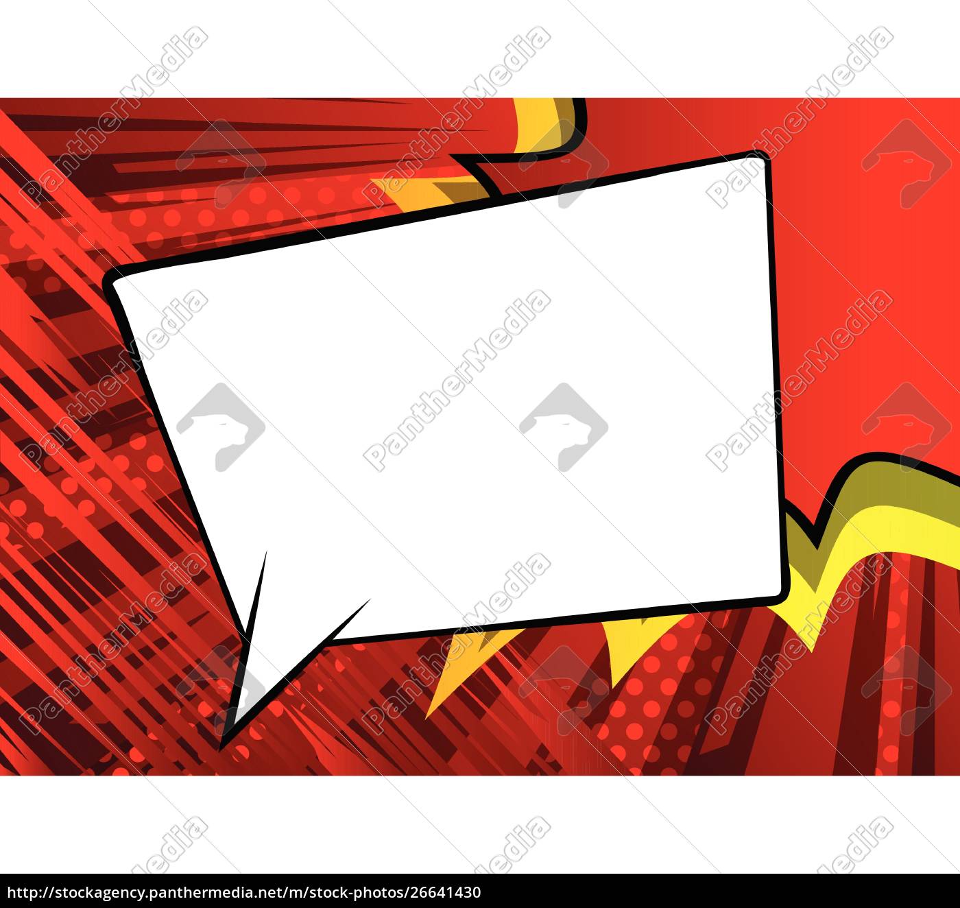 Comic Book Background With Big Blank Speech Bubble Stock Image Panthermedia Stock Agency